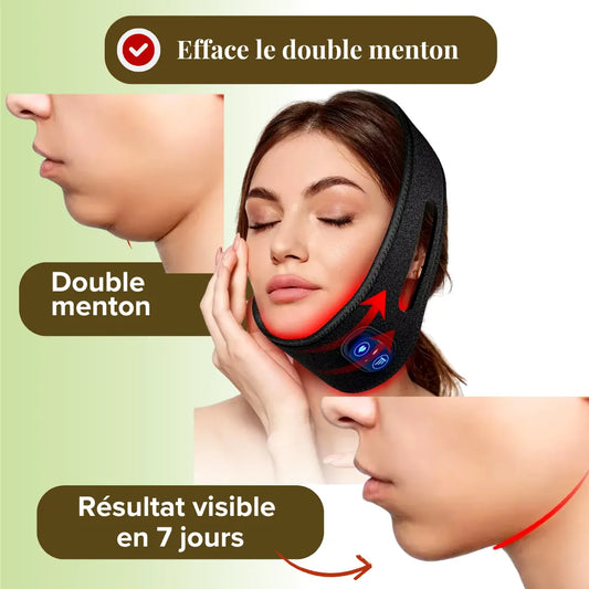 Bandeau et Ceinture Thérapie Rouge et Infrarouge - Correction du Double Menton, Soulagement des Douleurs Articulaires et Musculaires Cou, Taille, Genoux et Plus, Amincissement des zones ciblées