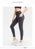 Leggings de Sport sans couture, taille haute avec poches