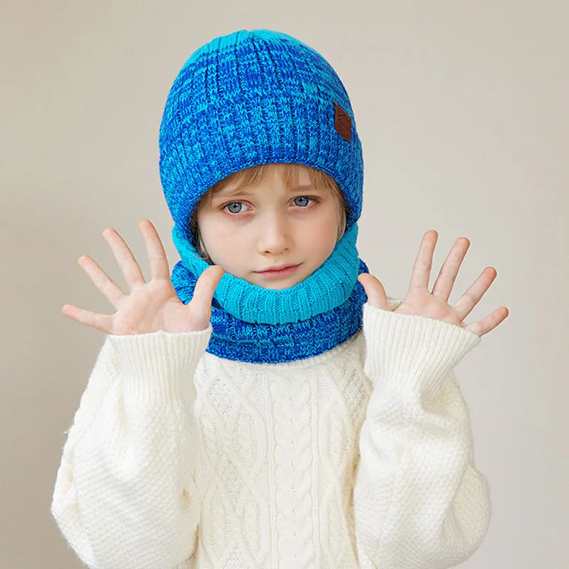 Ensemble Accessoires Hiver Enfant avec Gants Écran Tactile