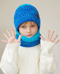 Ensemble Accessoires Hiver Enfant avec Gants Écran Tactile