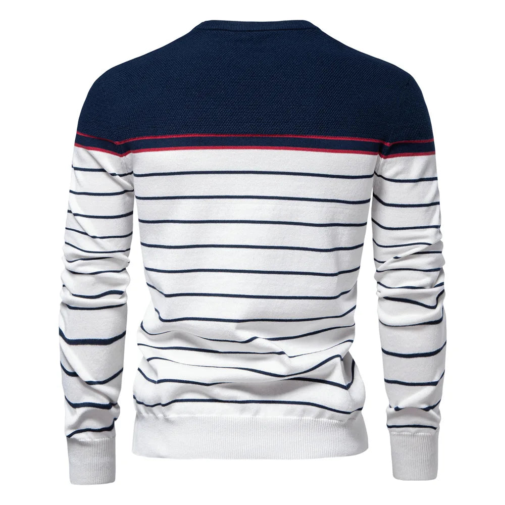 Pull Luxe Col Rond en Tissu Haut de Gamme