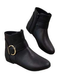 Bottines Noires Automne-Hiver 2024 Femme – Look Élégant avec Boucle